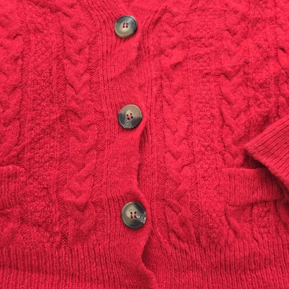 Zara Red Cardigian Sweater - Picture 5 of 8